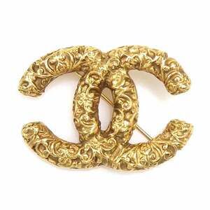 Chanel Cc Logo Brooch Gold-Tone Metal #208896C97B